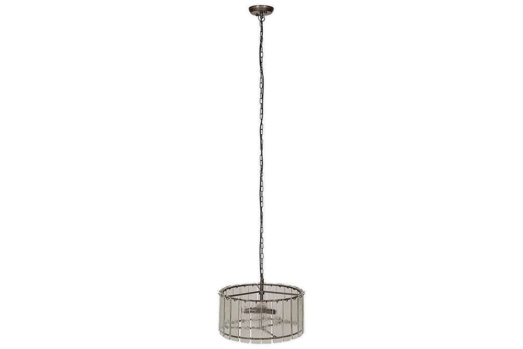 Pendentif Nauka Statement - Bronze vieilli et transparent