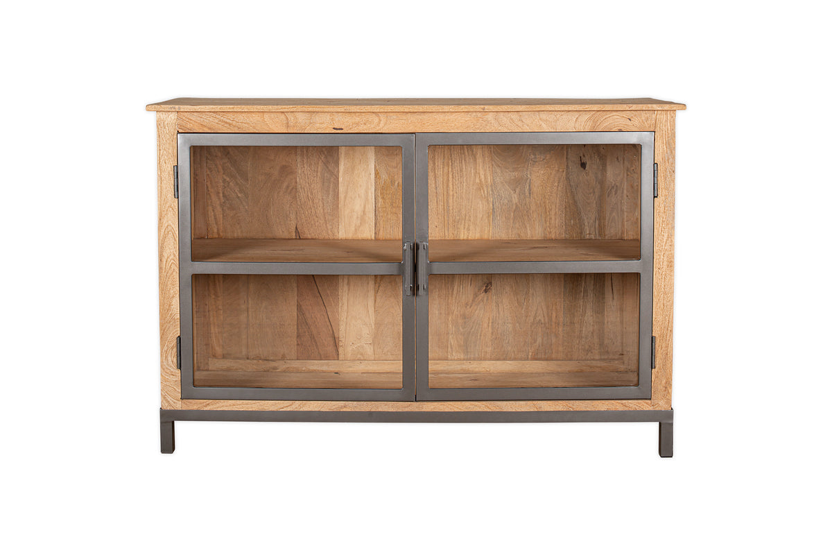 Buffet Nirvi en bois de manguier et fer - Noir