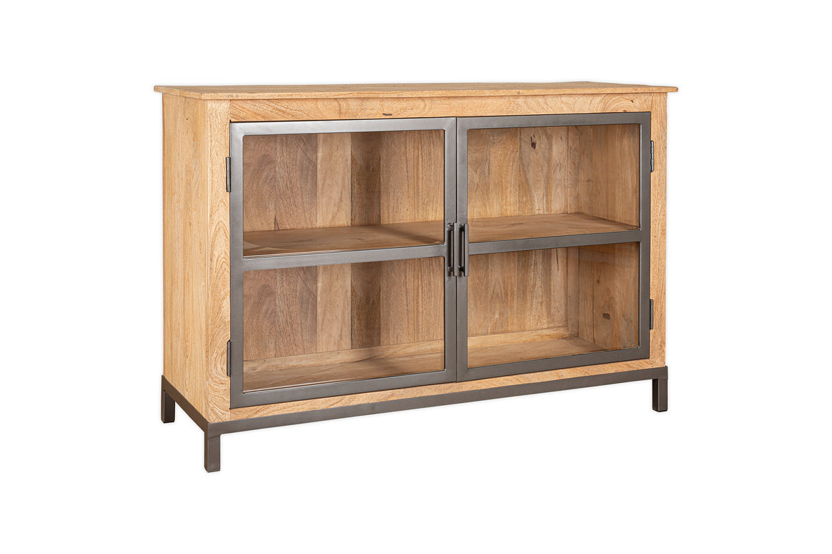 Buffet Nirvi en bois de manguier et fer - Noir
