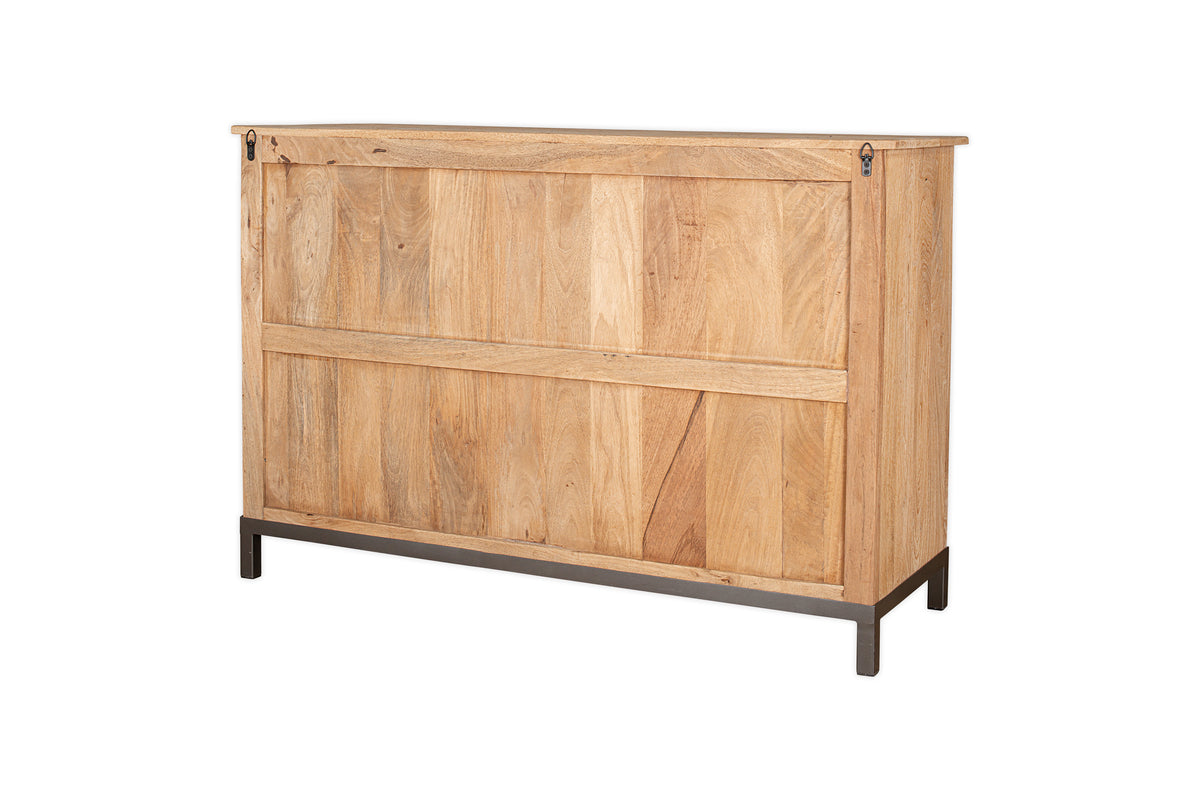 Buffet Nirvi en bois de manguier et fer - Noir