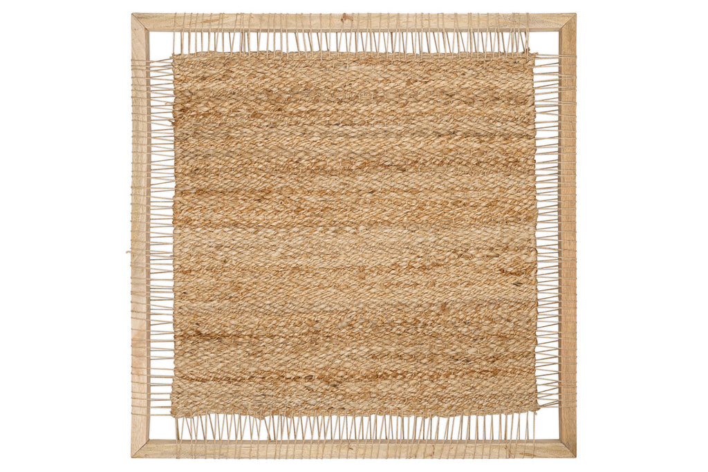 Art mural en jute tissé Pemali - Naturel