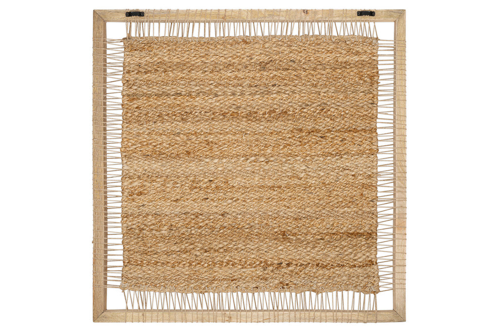 Art mural en jute tissé Pemali - Naturel