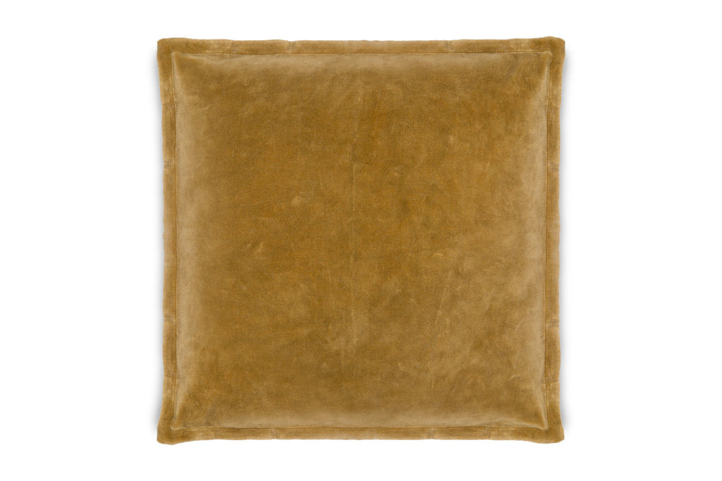 Housse de coussin en velours Sela - Ocre