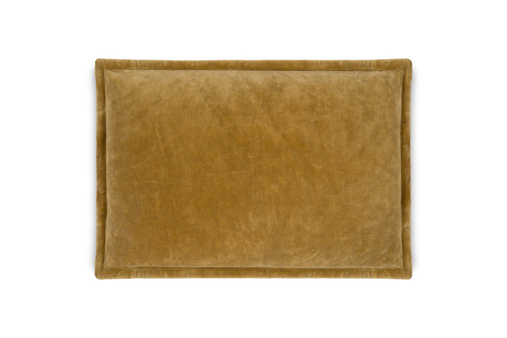 Housse de coussin en velours Sela - Ocre