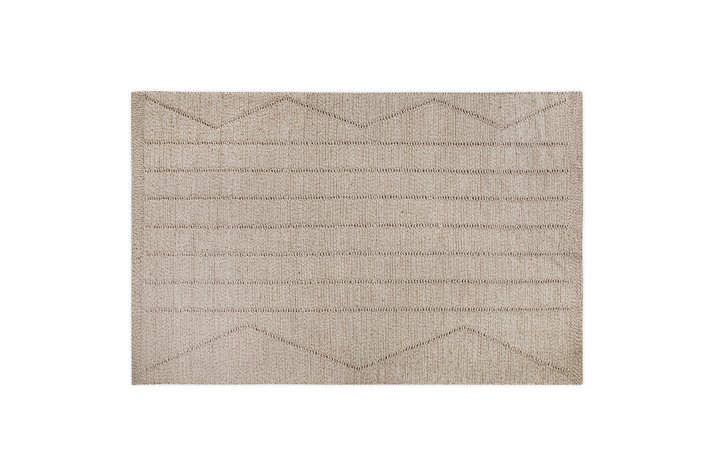 Tapis Shanti en laine et coton - Naturel