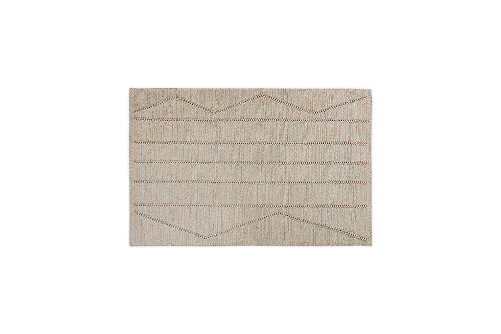 Tapis Shanti en laine et coton - Naturel
