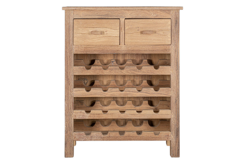 Casier à vin Shanthi en bois recyclé - Naturel