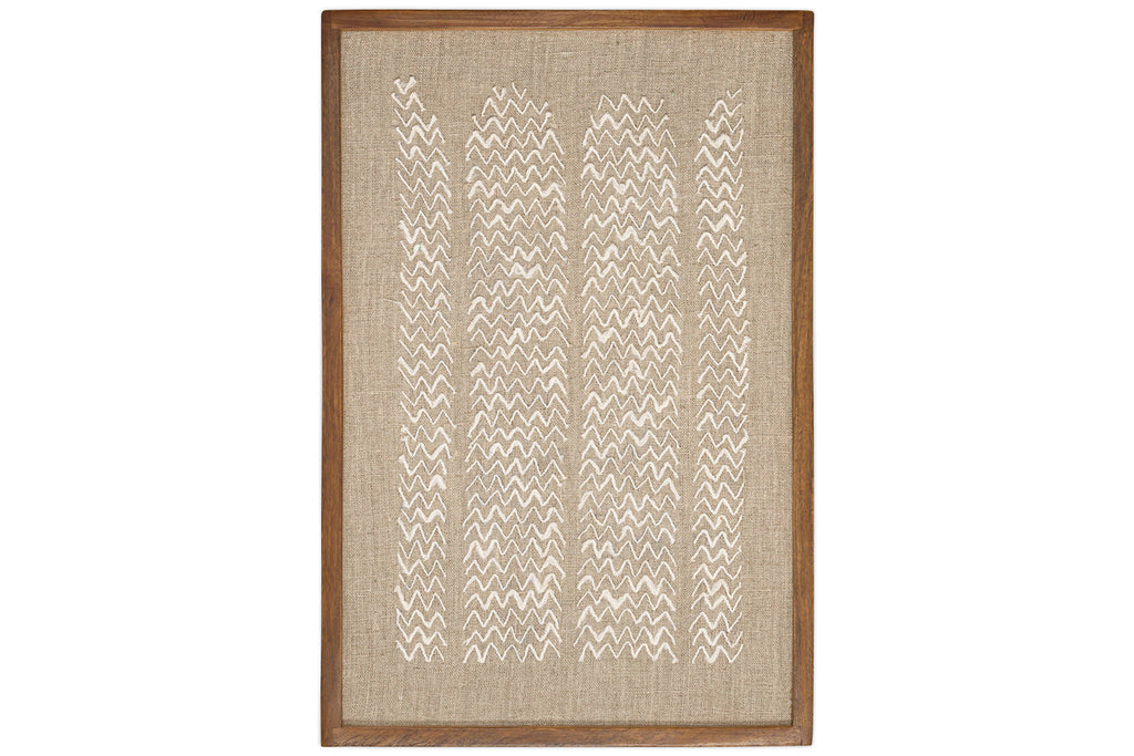 Décoration murale cousue à la main Samaya - Naturel