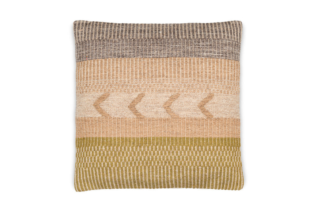 Housse de coussin en laine Tuleeka - Ocre