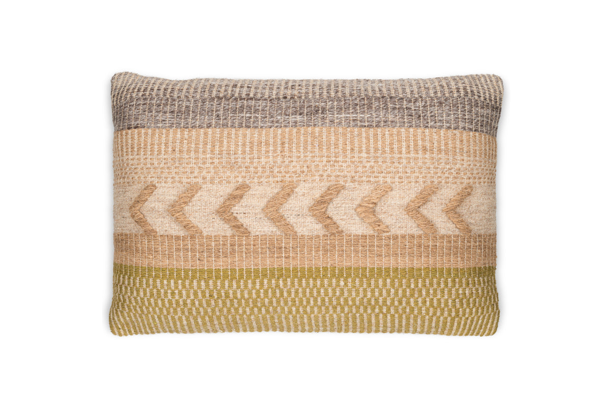 Housse de coussin en laine Tuleeka - Ocre