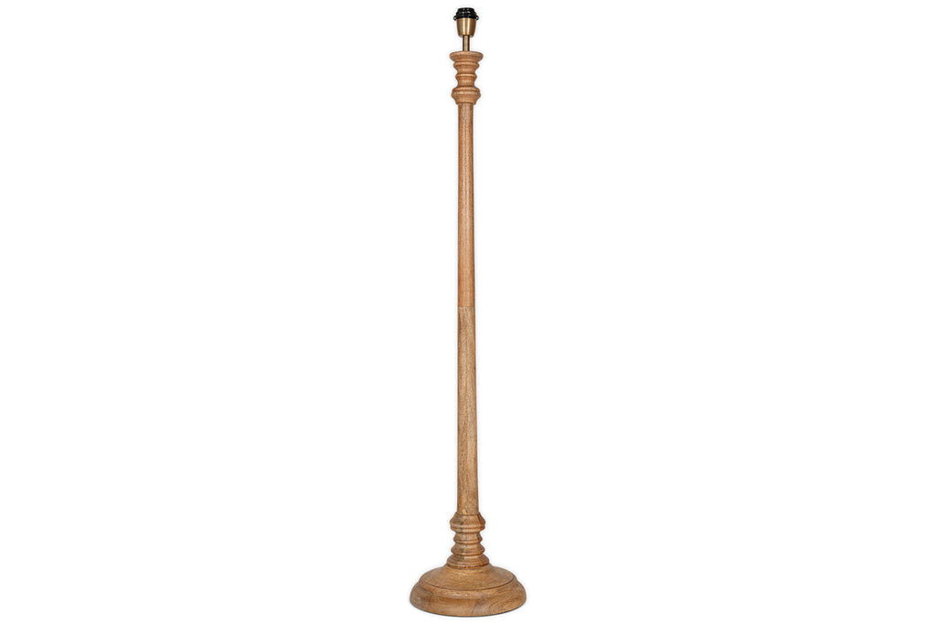 Lampadaire classique en bois Usha - Naturel