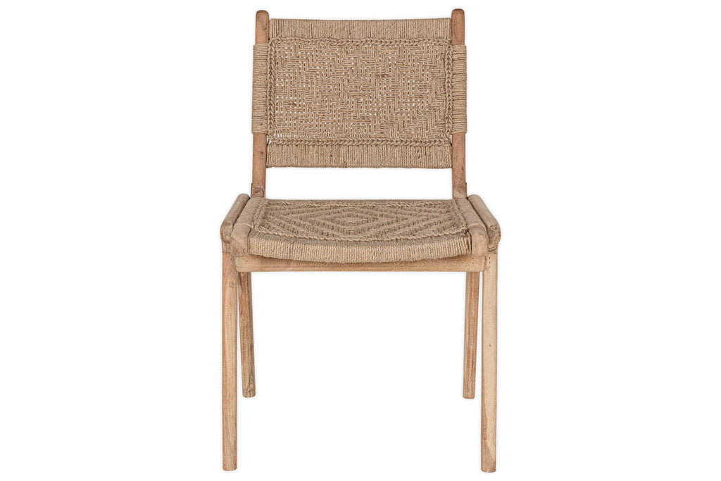 Chaise de salle à manger sans accoudoirs tissée Vinay - Naturel