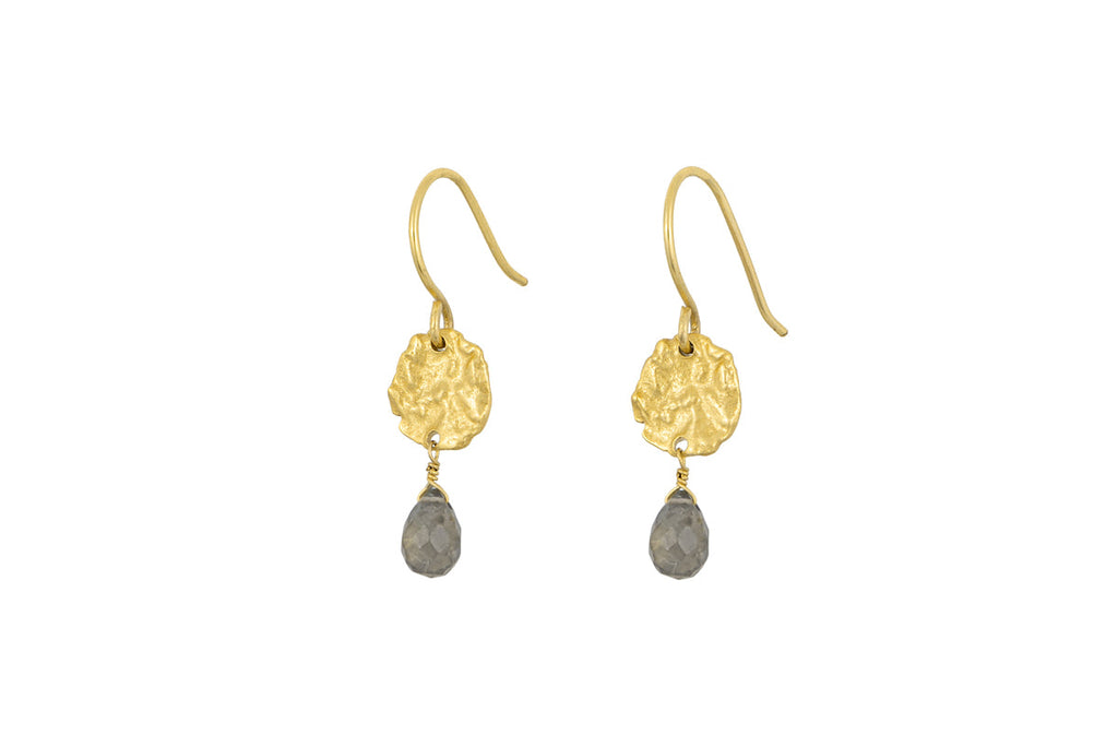 Boucles d'oreilles Veera en labradorite - Or