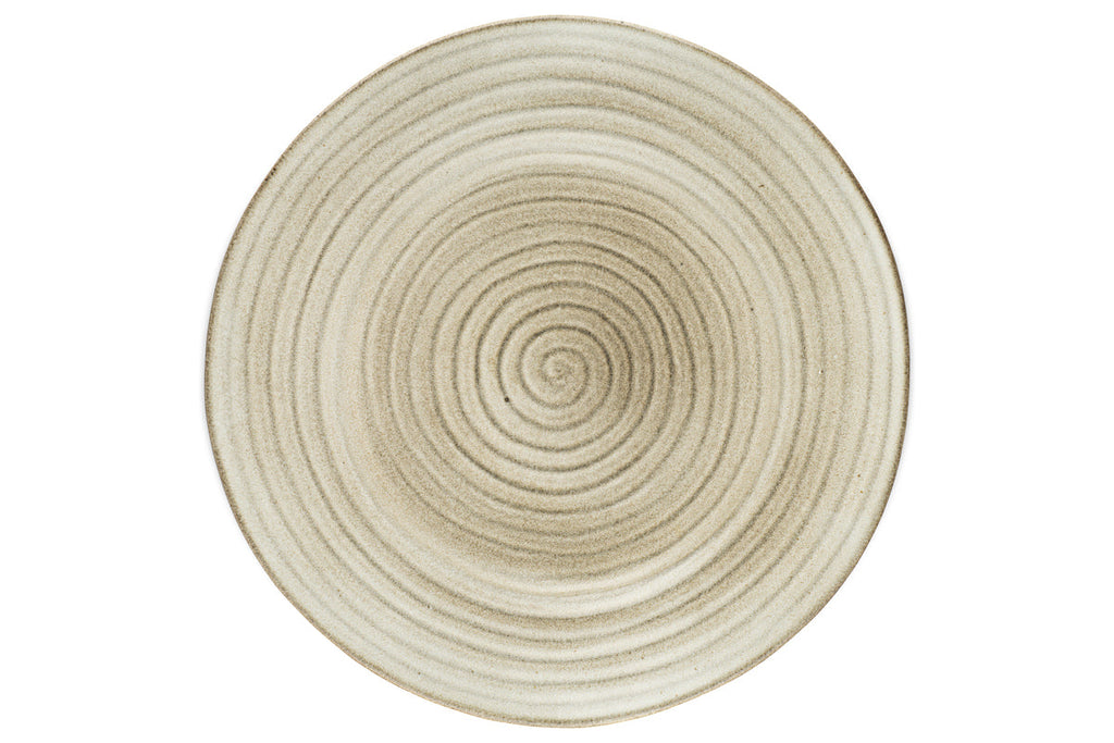 Plat rond en faïence Valinha - Gris