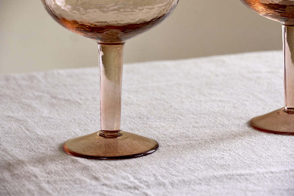 Verre à gin martelé Yala - Terre cuite poussiéreuse (lot de 2)