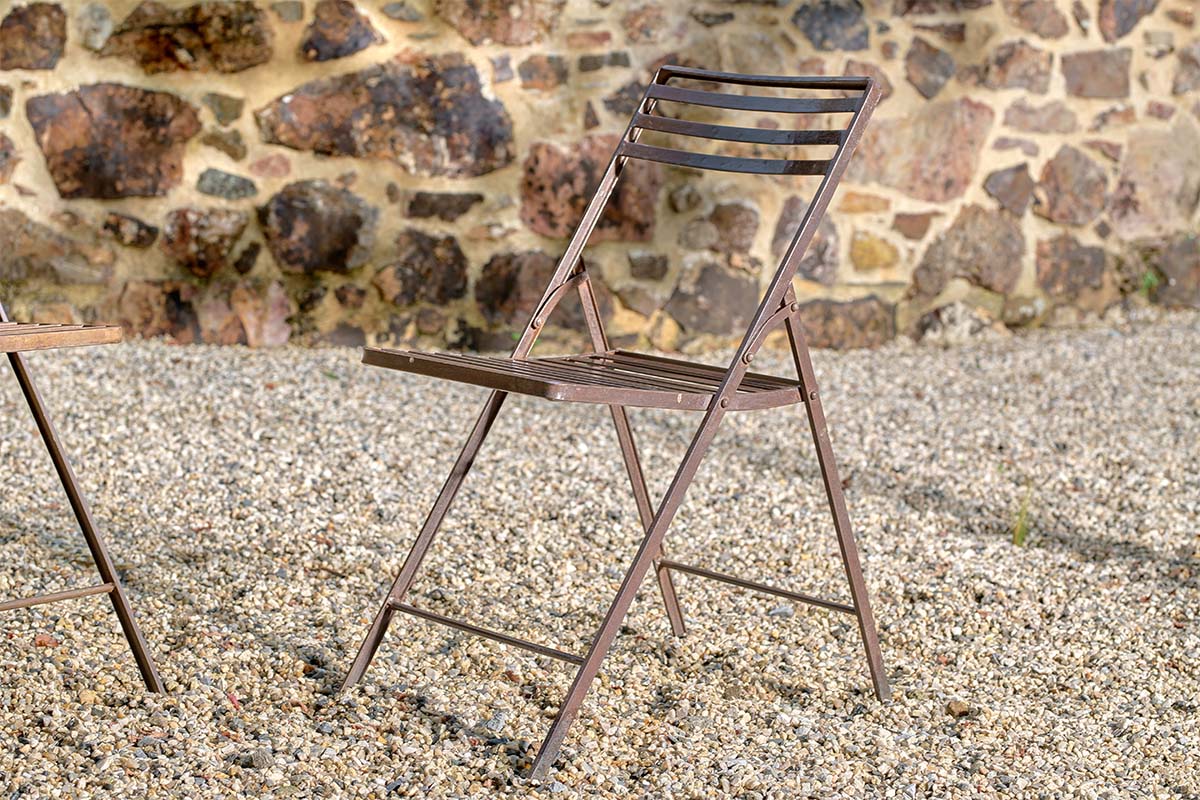 Chaise de bistrot en fer Yealme
