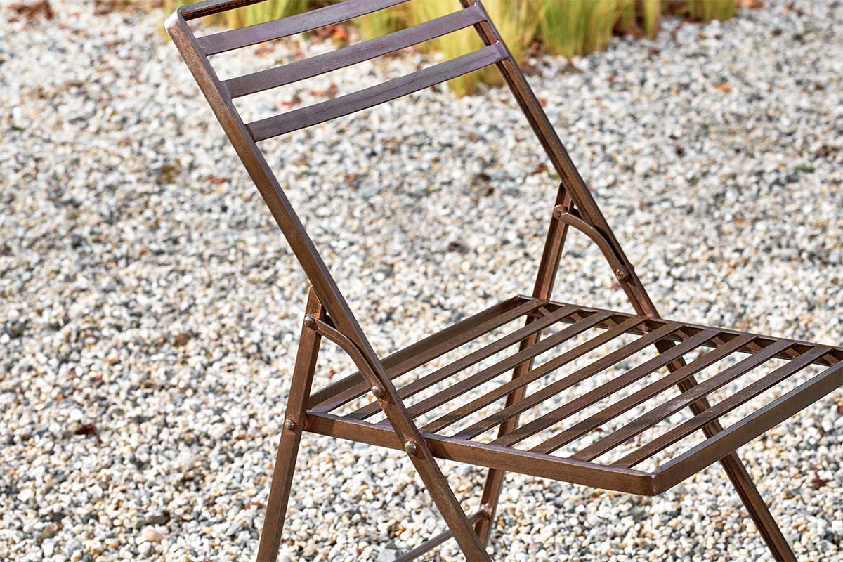 Chaise de bistrot en fer Yealme
