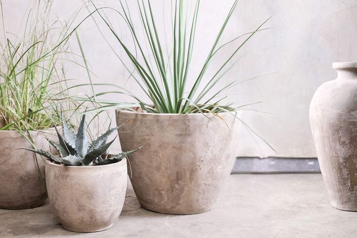 Jardinière en argile Affiti - Grande